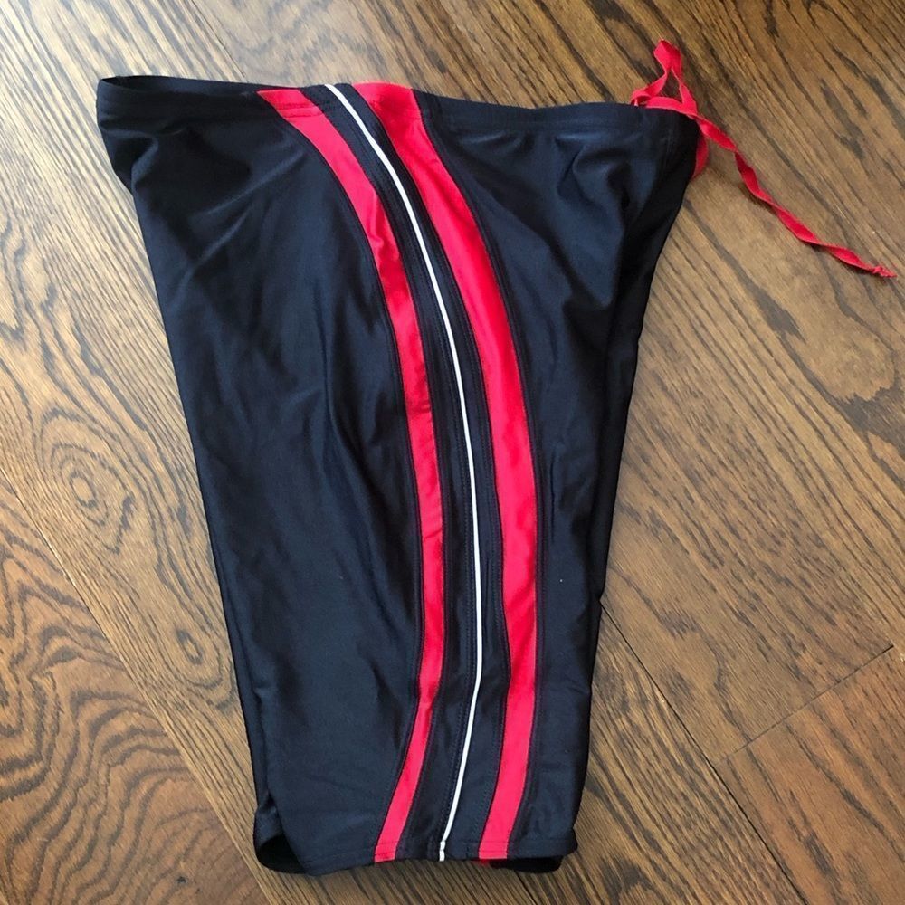 Speedo Performance Race Tech Ii Black And Red Mens Competition Jammers Sz 38 Nwt — image 8 of 8